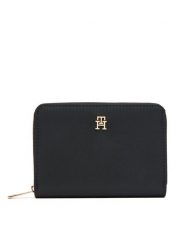 Tommy Hilfiger Mały Portfel Damski Th Icon Med Za Nylon AW0AW17741 Czarny. Czarne portfele TOMMY HILFIGER, bez wzorów, z nylonu. Za 219.99 zł.
