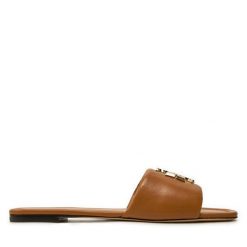 Klapki Tory Burch. Brązowe klapki Tory Burch, bez wzorów, bez obcasa. Za 1,259.00 zł.