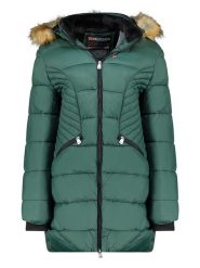 Geographical Norway Płaszcz pikowany w kolorze zielonym rozmiar: M. Zielone płaszcze Geographical Norway, m, bez wzorów, bez kaptura. Za 285.49 zł.