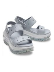 Crocs Sandały "Classic Mega Crush" w kolorze szarym rozmiar: 41/42. Szare sandały Crocs, bez wzorów, klasyczne, z otwartym noskiem, bez obcasa, bez zapięcia. Za 194.38 zł.