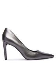 Calvin Klein Szpilki Ess Stiletto 90 Met Lth HW0HW03436 Szary ciemny. Szare szpilki Calvin Klein, bez wzorów, ze skóry, bez obcasa, na szpilce, bez zapięcia. Za 649.99 zł.