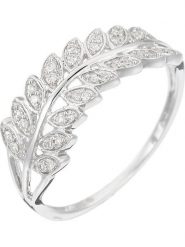 DIAMANTA Złoty pierścionek "Feuillage Lumineux" z diamentami rozmiar: 52. Szare pierścionki DIAMANTA, z diamentem, złote. Za 1,261.99 zł.