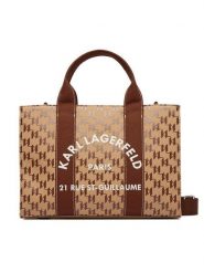 KARL LAGERFELD Torebka B1W50021 Brązowy. Brązowe torebki klasyczne KARL LAGERFELD, bez wzorów, z materiału, bez dodatków. Za 649.99 zł.