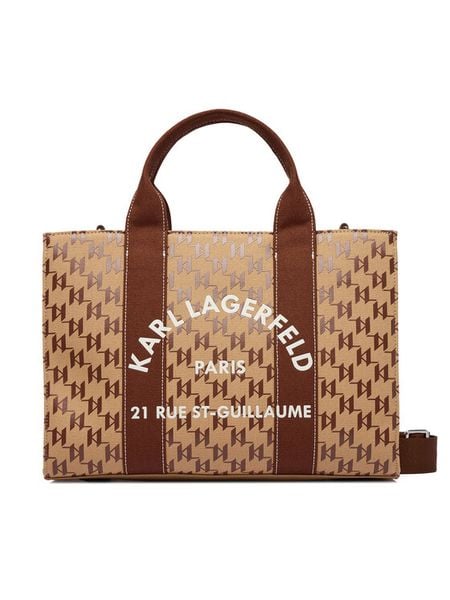 KARL LAGERFELD Torebka B1W50021 Brązowy. Brązowe torebki klasyczne KARL LAGERFELD, bez wzorów, z materiału, bez dodatków. Za 649.99 zł.