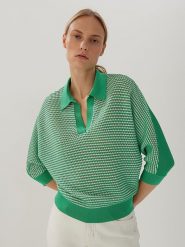 Someday Sweter "Tajour" w kolorze zielonym rozmiar: 42. Zielone swetry someday., bez wzorów, bez ramiączek. Za 144.92 zł.