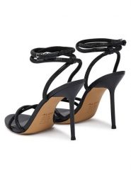 Aldo Sandały Manaelden 14011265 Czarny. Czarne sandały Aldo, bez wzorów, z materiału, bez obcasa, na szpilce, bez zapięcia. Za 419.99 zł.