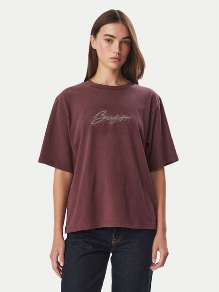 BOSS T-Shirt C_Eregular_8 50571460 Bordowy Regular Fit. Czerwone t-shirty Boss, xs, bez wzorów, z bawełny, bez kołnierzyka, bez ramiączek. Za 319.99 zł.
