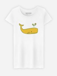 WOOOP Koszulka "Peace Whale" w kolorze białym rozmiar: XXL. Białe bluzki Wooop, xxl, bez wzorów, bez kołnierzyka, bez ramiączek. Za 56.99 zł.