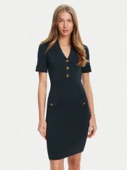Guess Sukienka dzianinowa W5YK29 Z0130 Zielony Slim Fit. Zielone sukienki Guess, xl, z aplikacjami, z dzianiny, bez kołnierzyka, bez ramiączek. Za 619.99 zł.