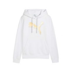 Bluza damska z kapturem Puma Ess Metallic Fl. Białe bluzy Puma, bez wzorów, prążkowane, z kapturem. Za 260.50 zł.