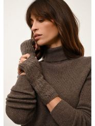 Just Cashmere Kaszmirowe mankiety "Bale" w kolorze brązowym rozmiar: onesize. Brązowe rękawiczki Just Cashmere, bez wzorów, z kaszmiru. Za 174.43 zł.