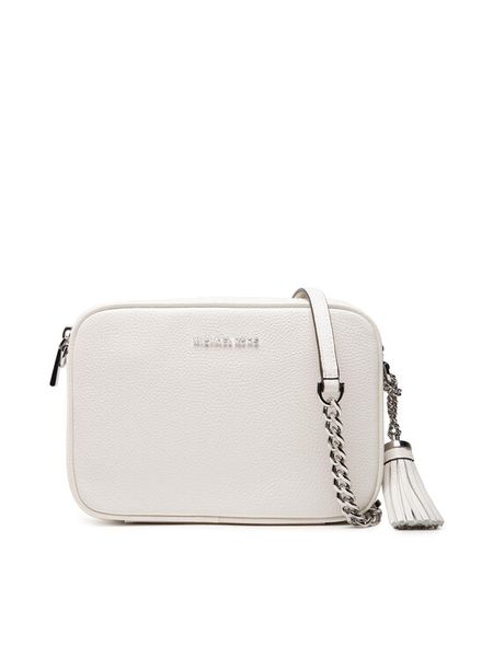 MICHAEL Michael Kors Torebka Jet Set 32F7SGNM8L Biały. Białe listonoszki MICHAEL Michael Kors, bez wzorów, ze skóry, bez dodatków. Za 739.99 zł.