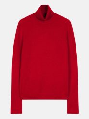 Perfect Cashmere Kaszmirowy golf "Ashley" w kolorze czerwonym rozmiar: S. Czerwone golfy Perfect Cashmere, s, bez wzorów, z kaszmiru, bez ramiączek. Za 390.00 zł.