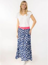 Zwillingsherz Spódnica "Hearts Allover" w kolorze niebieskim rozmiar: L/XL. Niebieskie spódnice Zwillingsherz, na co dzień, l, bez wzorów, z wiskozy, maxi, proste. Za 104.99 zł.