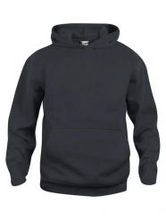 Clique Basic Hoody Junior - bluza z kapturem czarna, miękki materiał przeciw. Czarne bluzy CLIQUE, bez wzorów, z bawełny, z kapturem. Za 144.85 zł.
