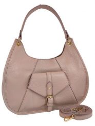 ORE10 Skórzana torebka "Miser" w kolorze jasnoróżowym - 35 x 30 x 9 cm rozmiar: onesize. Różowe torby na ramię ORE10, bez wzorów, z materiału, na ramię, bez dodatków. Za 347.99 zł.