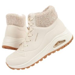 Buty damskie Skechers Uno Rugged. Białe obuwie sportowe Skechers, ze skóry, bez zapięcia, trekkingowe, Skechers Sport. Za 350.00 zł.
