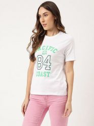 Marks & Spencer Koszulka w kolorze białym rozmiar: 46. Białe bluzki Marks & Spencer, bez wzorów, z bawełny, bez kołnierzyka, bez ramiączek. Za 39.58 zł.