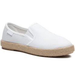 Espadryle Big Star Shoes. Białe espadryle BIG STAR SHOES, bez wzorów, bez obcasa, bez zapięcia. Za 89.99 zł.
