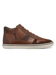 Geox Sneakersy "Elver" w kolorze jasnobrązowo-brązowym rozmiar: 44. Brązowe trampki Geox, bez wzorów, za kostkę, bez zapięcia. Za 304.95 zł.