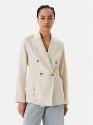 United Colors Of Benetton Marynarka 2AGHDW03E Beżowy Regular Fit. Brązowe marynarki i żakiety United Colors of Benetton, bez wzorów, ze lnu. Za 539.99 zł.
