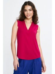 Nife Bluzka w kolorze różowym rozmiar: 42. Różowe bluzki Nife, bez wzorów, z wiskozy, bez kołnierzyka, bez ramiączek. Za 125.85 zł.