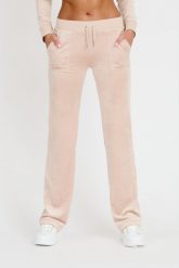 JUICY COUTURE Beżowe damskie spodnie Del Ray Pocket, Rozmiar XS. Brązowe spodnie dresowe Juicy Couture, s, bez wzorów, z dresówki. W wyprzedaży za 199.99 zł.