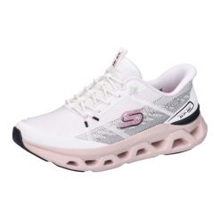 Buty SKECHERS STEP ALTUS FAST LANE Biały. Białe obuwie sportowe Skechers, z syntetyku, bez zapięcia. Za 489.38 zł.