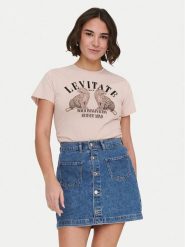 ONLY T-Shirt Lucy 15346760 Różowy Regular Fit. Czerwone t-shirty Only, m, bez wzorów, z bawełny, bez kołnierzyka, bez ramiączek. Za 79.99 zł.