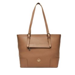 Torebka Beverly Hills Polo Club. Brązowe shopper Beverly Hills Polo Club, bez wzorów, bez dodatków. Za 249.99 zł.