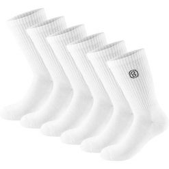 BRUBAKER skarpety sportowe 6 par unisex oddychające retro - Biały. Białe skarpety X2, bez wzorów. Za 122.99 zł.