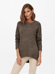 ONLY Sweter w kolorze brązowym rozmiar: L. Brązowe swetry Only, l, bez wzorów, bez ramiączek. Za 138.45 zł.