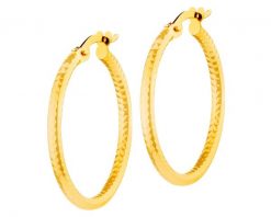Złote kolczyki - koła, 24 mm. Żółte kolczyki Apart, złote. Za 1,369.00 zł.
