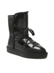 Lasocki Botki WFA1634-11Z Czarny. Czarne botki Lasocki, bez wzorów, ze skóry, bez obcasa, na płaskiej podeszwie, bez zapięcia. Za 199.99 zł.