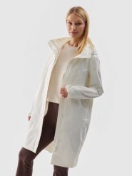 4F Parka miejska membrana 8000 damska - biała L. Białe parki 4f, l, z syntetyku, sportowe, bez kaptura. W wyprzedaży za 249.99 zł.