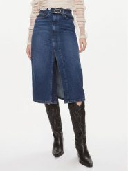 TWINSET Spódnica jeansowa 241TP2661 Granatowy Regular Fit. Niebieskie spódnice Twinset, bez wzorów, z bawełny. Za 1,049.00 zł.