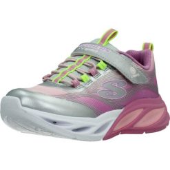 Kapcie SKECHERS COSMIC GLOW Srebrny. Szare obuwie domowe Skechers, bez wzorów, bez zapięcia. Za 240.99 zł.