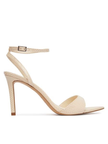 Aldo Sandały Leandra 14298903 Kremowy. Białe sandały Aldo, bez wzorów, ze skóry, bez obcasa, na szpilce, bez zapięcia. Za 359.99 zł.