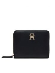 Tommy Hilfiger Mały Portfel Damski Th Logotape Med Za AW0AW17408 Czarny. Czarne portfele TOMMY HILFIGER, bez wzorów, ze skóry. Za 219.99 zł.
