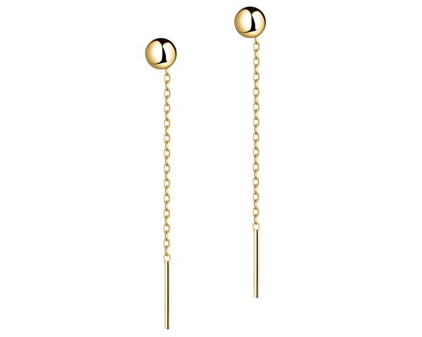 Kolczyki srebrne - kulki. Szare kolczyki Apart, pozłacane. Za 129.00 zł.