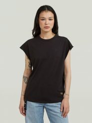 G-Star Koszulka w kolorze czarnym rozmiar: XS. Czarne bluzki G-Star, xs, z aplikacjami, z bawełny, retro, bez kołnierzyka, bez ramiączek. Za 93.07 zł.