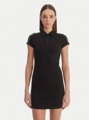 Calvin Klein Sukienka codzienna Calvin Klein-Lv047E213G Ub1 LV047E213G Czarny Slim Fit. Czarne sukienki Calvin Klein, na co dzień, m, bez wzorów, z syntetyku, bez kołnierzyka, bez ramiączek, proste. Za 409.99 zł.