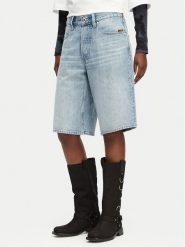 G-Star Raw Szorty jeansowe Clean Edge D28383-E352 Niebieski jasny Wide Fit. Niebieskie szorty G-Star Raw, bez wzorów, z bawełny, retro. Za 389.99 zł.