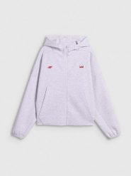 4F Bluza dresowa regular z kapturem damska - szara M. Szare bluzy 4f, m, bez wzorów, z dresówki, z kapturem. Za 199.99 zł.