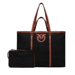 Torebka PINKO. Czarne shopper Pinko, bez wzorów, bez dodatków. Za 749.99 zł.