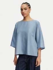 Weekend Max Mara Bluzka Fastoso 2615941032 Niebieski Relaxed Fit. Niebieskie bluzki Weekend Max Mara, m, bez wzorów, z jedwabiu, bez kołnierzyka, bez ramiączek. Za 789.99 zł.