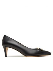 Aigner Szpilki Madonna 8A 1251260 Czarny. Czarne szpilki Aigner, bez wzorów, ze skóry, bez obcasa, na szpilce, bez zapięcia. Za 939.99 zł.