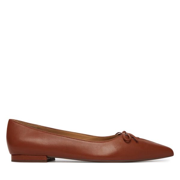 Baleriny LAUREN RALPH LAUREN. Brązowe baleriny Lauren Ralph Lauren, bez wzorów, bez obcasa. Za 474.99 zł.