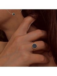 OR Carats Złoty pierścionek z kamieniem szlachetnym rozmiar: 54. Żółte pierścionki OR Carats, z onyksem, złote. Za 778.95 zł.