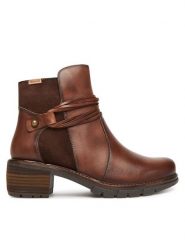 Pikolinos Botki W1T-8906C2 Brązowy. Brązowe botki Pikolinos, bez wzorów, ze skóry, bez obcasa, na słupku, bez zapięcia. Za 769.99 zł.